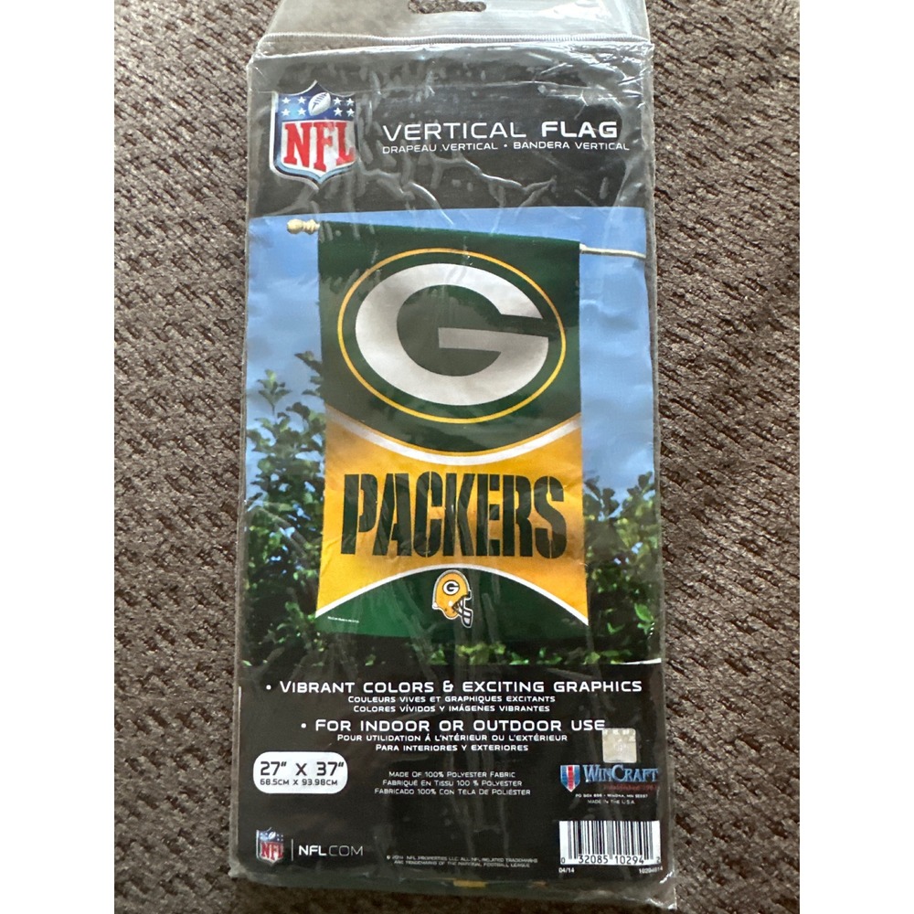 WinCraft Green Bay Packers NFL Vertical Flag 27x37 Indoor Outdoor Banner NEW
